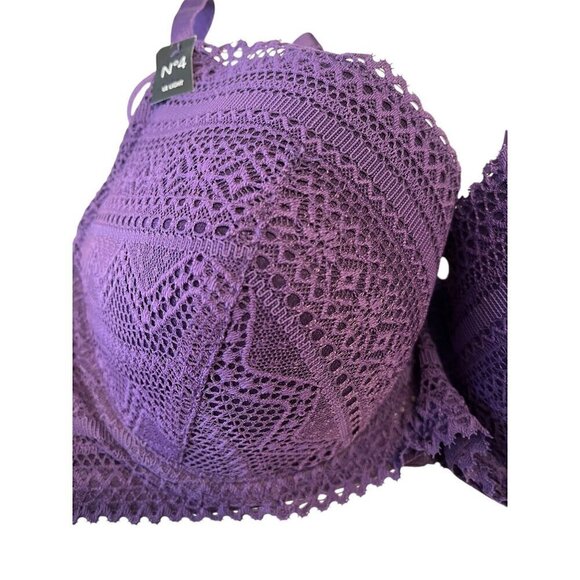 Etam Sublime Classique Dark Purple Underwire Bra, 32DD - Picture 2 of 7